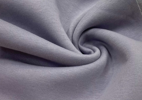  Ткань Футер 3-х нитка г/к с начесом 380гр.кв.м, 67% Хб+33% ПЭ, пенье, цв. Серый  ТриКатушки