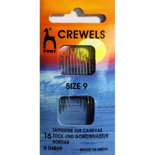  04809 Иглы для вышивания и бисера № 9, 16 шт PONY  ТриКатушки