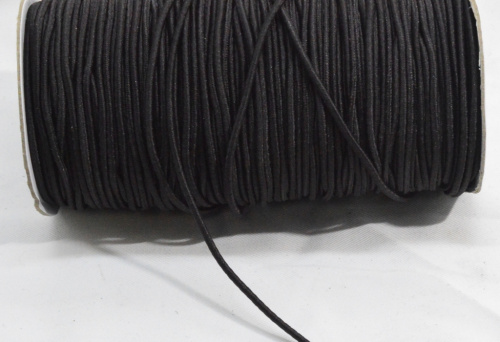  Резинка шляпная 2,5 мм цв.Черный(уп. 5 ± 0,5 м)"ProKnopka"  ТриКатушки