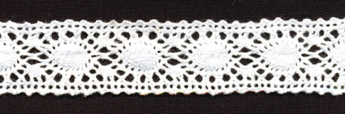  0097F белый кружево вязанное 26мм (намотка 20 ярдов = 18,3 метров)  ТриКатушки