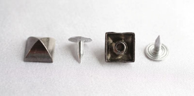  020-F никель Хольнитены декоративные "металл" 10мм (упаковка 500 штук)  ТриКатушки