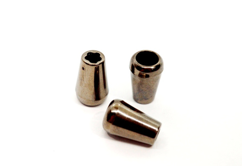  Наконечники СУ 1155 пластик с металлическим покрытием(уп.10 шт.) цв. Черный Никель "Proknopka"  ТриКатушки