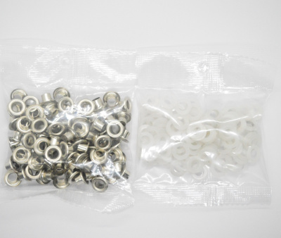  Блочка + Кольцо усил. №3 5мм сталь Никель (уп 100 шт) "Proknopka"  ТриКатушки