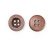  Пуговицы деревянные, арт. 0434/1, цв. Бренди, 24L-15мм/1000шт  ТриКатушки