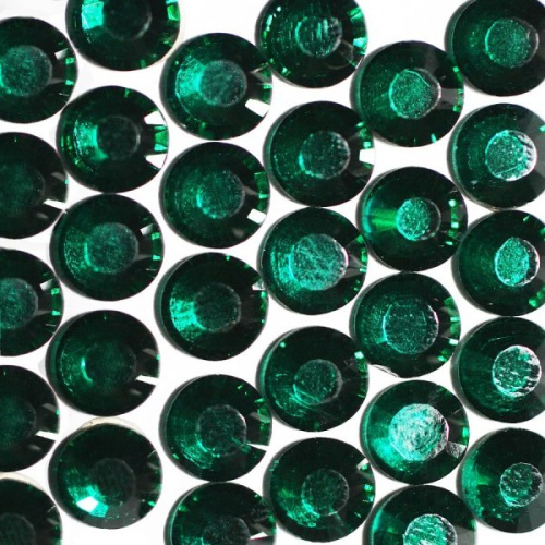  Стразы термоклеевые SS-16, D=3,6-3,9мм (упаковка 1440 штук) цв.9012 EMERALD  ТриКатушки