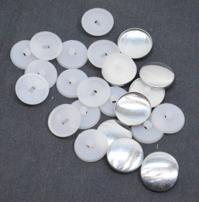  Заготовка для обтяжки пуговиц №36 (23мм) пластик цв. белый (уп 500шт)  ТриКатушки