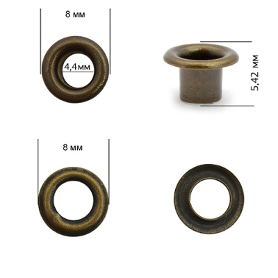  Люверсы №2 4мм сталь Антик (уп 5000шт) NEW STAR  ТриКатушки