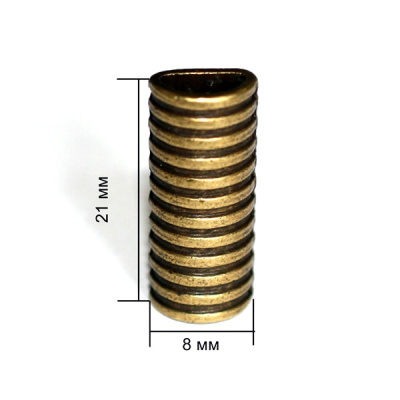  4325К антик концевик металл h=21мм (упаковка 500 штук)  ТриКатушки
