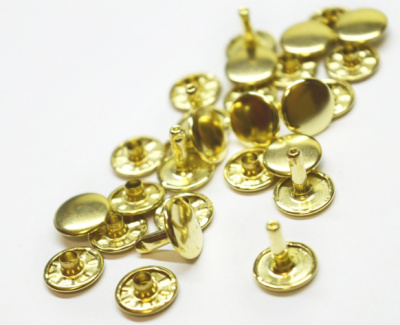  Хольнитены двухсторонние тип 123. 11 мм цв. Золото (упак.50 шт.) "Proknopka"  ТриКатушки