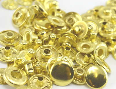  Кнопка Альфа 15мм НЕРЖ. цв. Золото (уп. 20 шт) ProKnopka  ТриКатушки