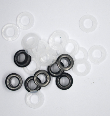  Блочка + Усл. Кольцо №4 6мм НЕРЖ Черный никель (уп 50 шт) "Proknopka"  ТриКатушки