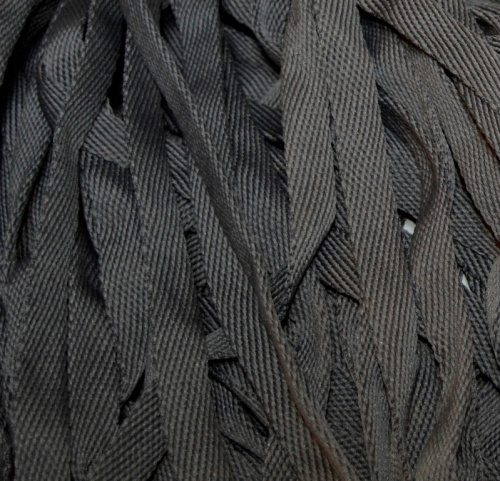  Шнур плоский полиэфирный 15мм (уп.100 м) цв 162 т.серый  ТриКатушки