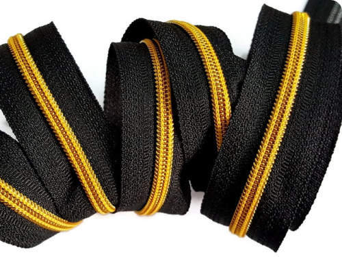  Молния "Спираль" Т5 декор №322 золото(уп.5м.) "Proknopka"  ТриКатушки