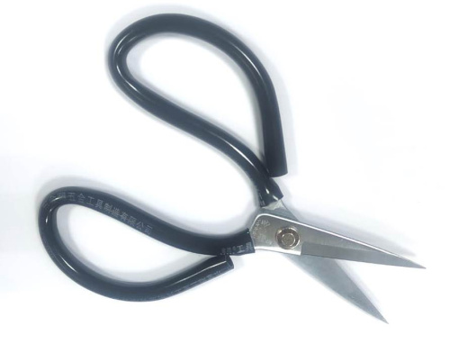  Ножницы для кожи №2 19 см хром с черной ручкой ProKnopka  ТриКатушки