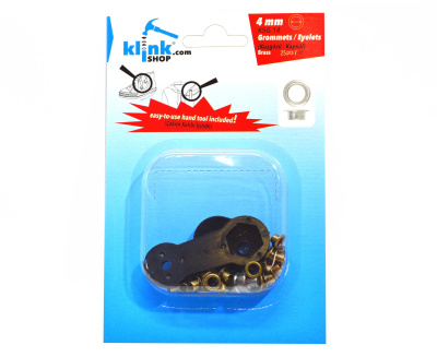  Люверсы в блистере НЕРЖ. №18 4мм цв. Антик (уп.25 компл.) + Ручной установщик  ТриКатушки