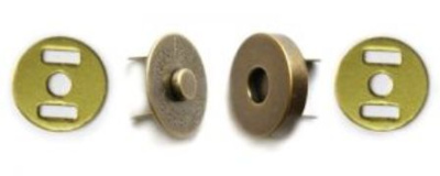  1008 Антик Кнопка магнитная 18мм (упаковка 100 штук)  ТриКатушки