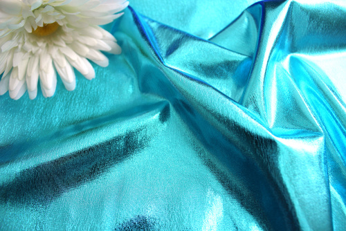  Ткань 5002 Парча стрейч, №703 голубой  ТриКатушки