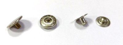  Кнопка Нержавеющая Альфа 13мм Цв. Никель(уп.1000шт),YKK  ТриКатушки