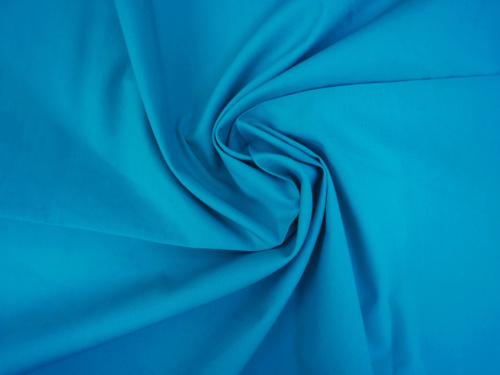  Ткань 2092 Поплин плательный цв. 715 бирюзово-голубой  ТриКатушки