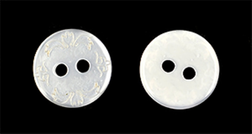  Пуговицы полиэстр CY 3238 (B) 18L-11мм,2 прок.цв.белый(уп.1000 шт)  ТриКатушки
