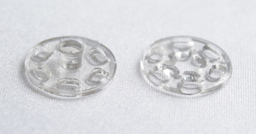  Кнопки круглые №15 цвет прозрачный (упаковка 1000 штук)  ТриКатушки