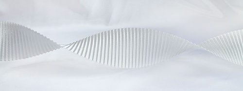  Лента "гофре" атласная арт. 3001 ширина 40 мм (упаковка 15 метров) цв.белый  ТриКатушки