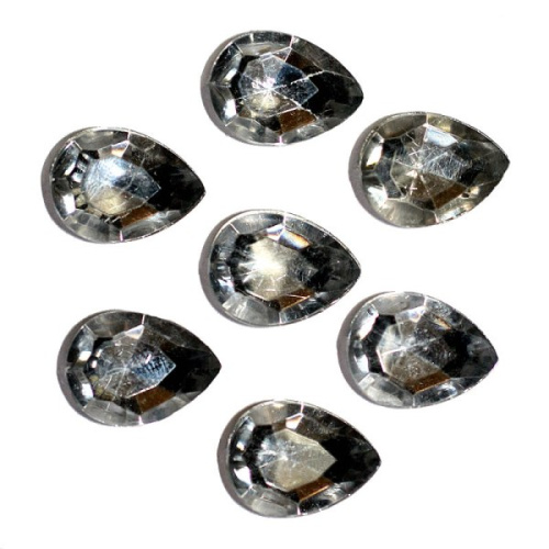  0049 13*18мм прозрачный Стразы пришивные "Капля" (упаковка 1000 штук)  ТриКатушки