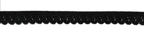  5637 черный резинка бельевая 10мм (намотка 144 ярда = 131,7 метра)  ТриКатушки
