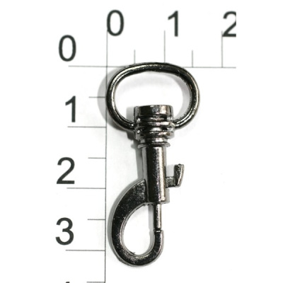  0005 черный никель Карабин металлический 8*27мм (упаковка 100 штук)  ТриКатушки