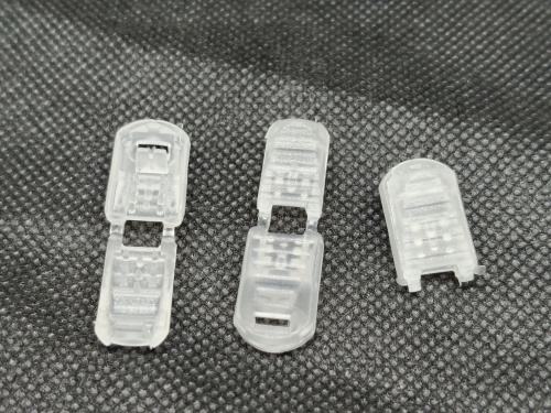  Концевик для шнура (Крокодильчик) 501-К. цв. Прозрачный (уп.50/500 шт)  ТриКатушки