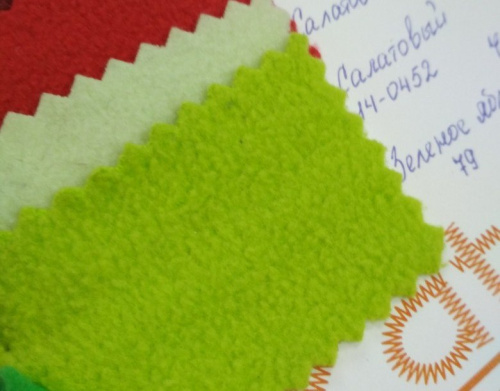  Ткань Флис САЛАТОВЫЙ 14-0452 190 Г/М2  ТриКатушки