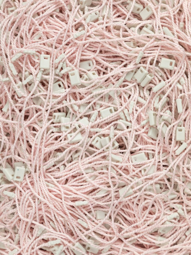  Микропломба (уп.1000шт.) 15см, цв. светло-розовый с мятным замочком  ТриКатушки