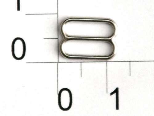  Пряжка регулятор для бюстгальтера Металл 1008Н никель ш.10мм (уп.50 шт.) "Proknopka"  ТриКатушки