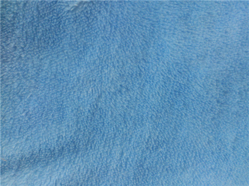  Ткань Велсофт однотонный цв. 002 голубой  ТриКатушки