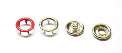  Кнопка 10,5 мм рубашечная (кольцо) нерж. покрытая эмалью цв. Малина 395 (уп.50 шт.) ProKnopka  ТриКатушки