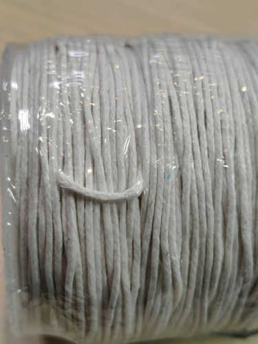  Шнур вощеный 0371-9000 1мм (100 м) цв. 101 белый  ТриКатушки