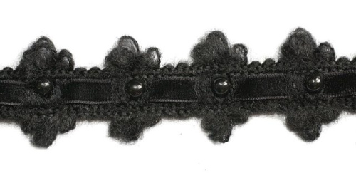  0626-2085 черный Тесьма, ширина 25мм (намотка 15 ярдов = 13,7 метра)  ТриКатушки