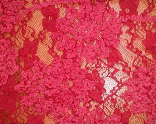  Гипюр кружево 5010 ш.150см.,пл.130г/м., №101 красный (вишня)  ТриКатушки