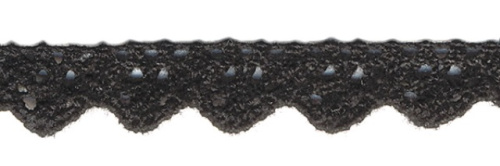  0095F черный кружево вязанное 09мм (намотка 20 ярдов = 18,3 метров)  ТриКатушки