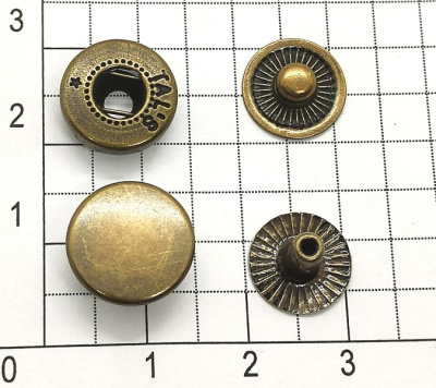  Кнопка Альфа 12,5мм сталь цв. Антик (уп 720 шт) Tals  ТриКатушки