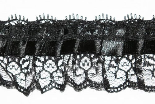  415 черный РЮШИ ширина 45мм (намотка 25 ярдов = 23 метров)  ТриКатушки