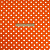 Ткань Кашибо горох 1,2см оранжевый/белый арт. 5053