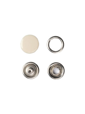  Кнопка рубашечная (закрытая) 9,5 мм - матовая 306/1440 шт., цв. молочный  ТриКатушки