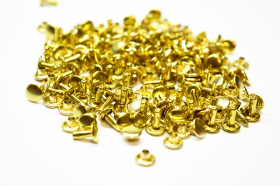  Хольнитены двухсторонние 6*6 мм. цв. Золото (упак.100 шт.) "Proknopka"  ТриКатушки