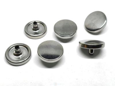  Шляпка плоская к кнопке 15 мм (Нержавеющие) цв.Никель (уп.10/100 шт)  ТриКатушки