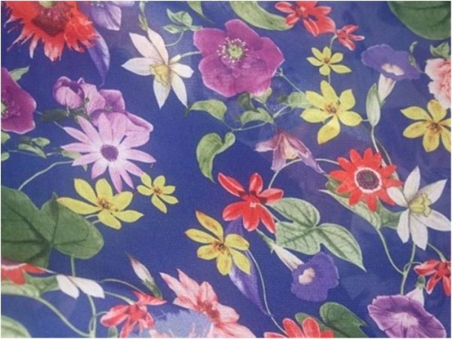  Ткань Шифон ПРИНТ ш.150см.,2010 цвет №110  ТриКатушки