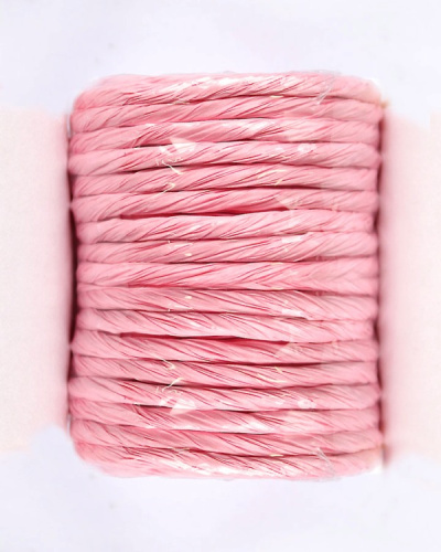  Шнур для упаковки "бумага" 5мм (упаковка 14 метров) цв. №17 розовый  ТриКатушки
