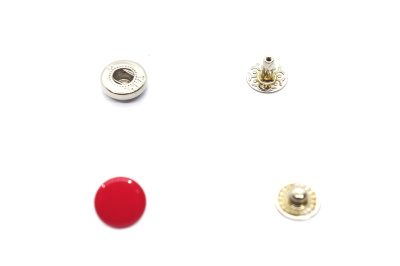  Кнопка Альфа 12,5мм сталь цв. 148/красный (уп 720 шт) Tals  ТриКатушки