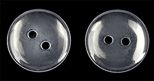  Пуговицы пластик CY 3234 28L-18мм,2 прок.цв.Прозрачный(уп.1000 шт)  ТриКатушки