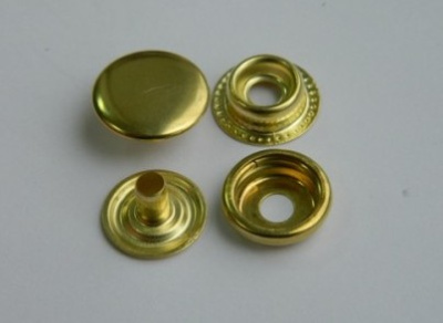  Кнопка 15мм №61 сталь цв. Золото (уп 720шт)NewStar  ТриКатушки